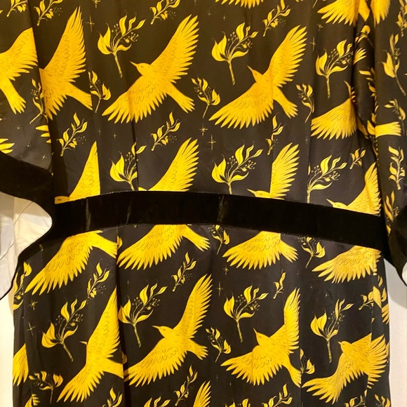 Rebel Love vintage 50’s pinup look Kimono style dress , front closure size L NWT - Picture 9 of 10